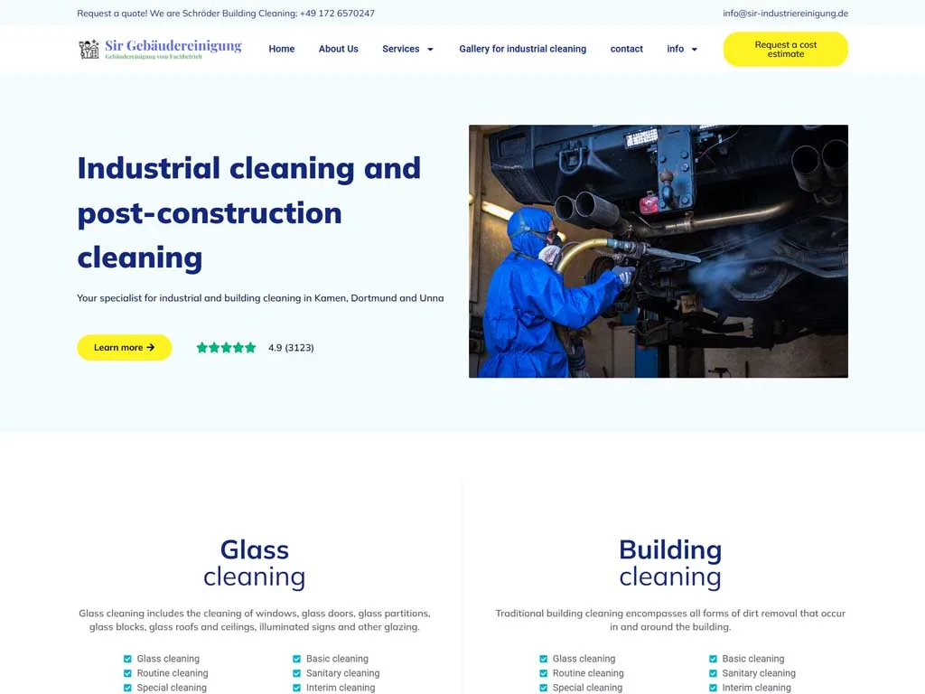 Sir Gebäudereinigung - Industrial cleaning service