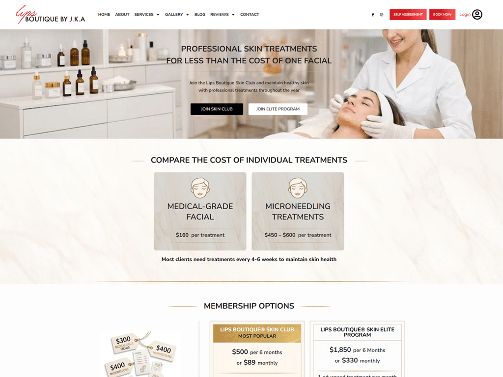 Lips Boutique® Skin Club - Professional skin treat