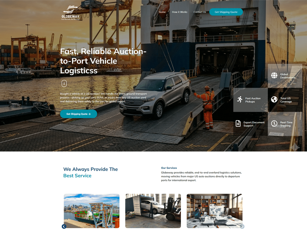 Globeway LLC Logistics - Auction-to-Port Vehicle Logisticss